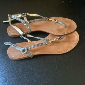Coach thong sandals gray, good condition